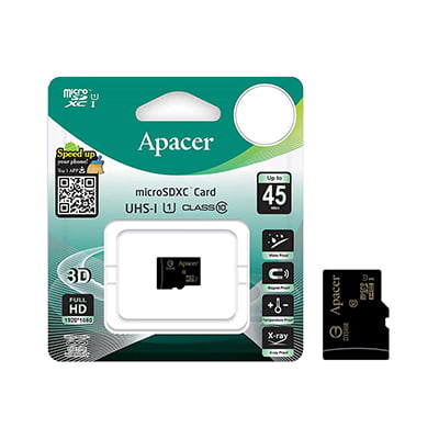 مموری میکرو اس دی اپیسر مدل  Apacer Micro SD C10 45mb/s without Adapter