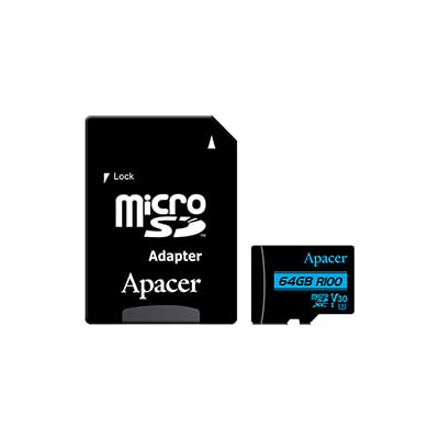 مموری میکرو اس دی اپیسر مدل Apacer Micro SDHC C10 U3 V30 100Mb/s With Adapter