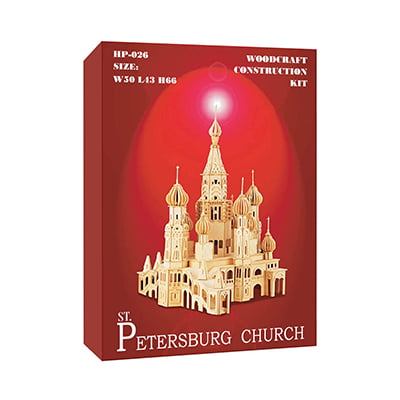 پازل سه بعدی کلیسای سنت پترزبورگ مدل HP-026