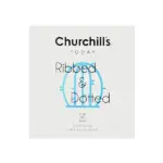 کاندوم چرچیلز خاردار و شیار دار چرچیلز 3 عددی مدل RIBBED&DOTTED