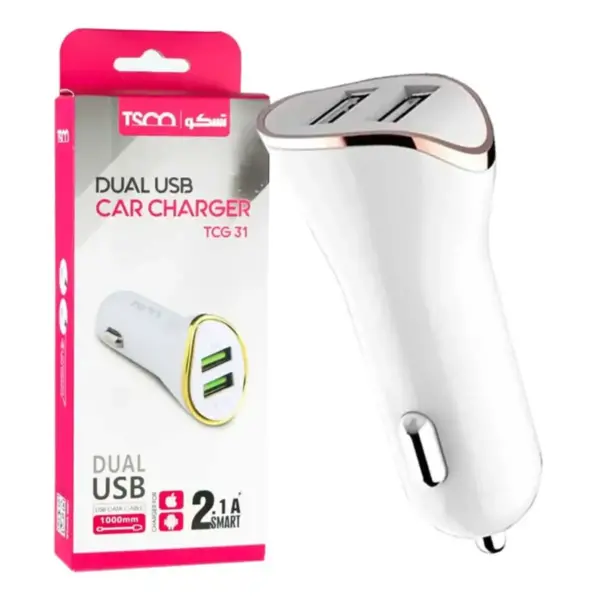 Tsco Car Charger TCG31 White-Gold