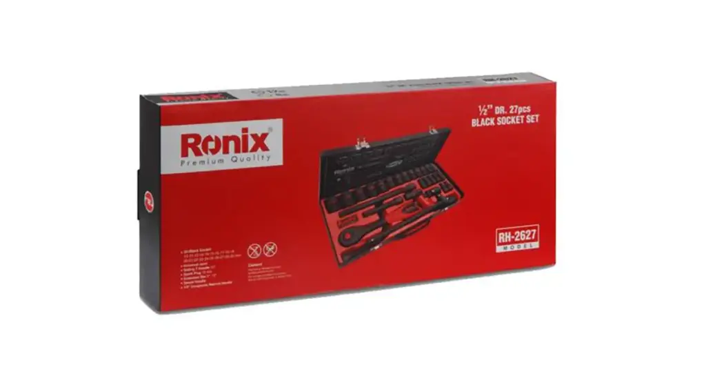 جعبه بکس 27 عددی رونیکس 1/2 اینچ مدل RH-2627