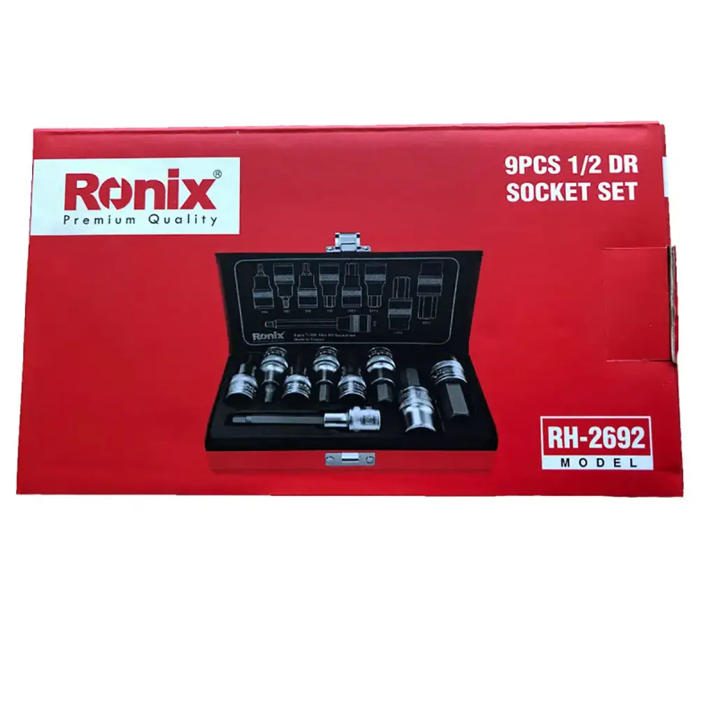 جعبه بکس 1/2 اینچ شش گوش 9 پارچه رونیکس مدل RH-2692