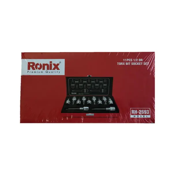 جعبه بکس 1/2 اینچ ستاره ای 11 پارچه رونیکس مدل RH-2693