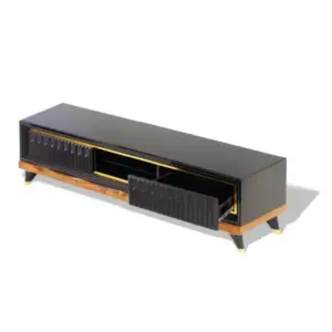 میز ال ای دی متین MATIN مدل R440 مشکی عکس از سه رخ