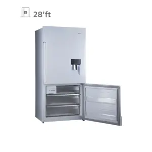 یخچال فریزر دیپوینت 28 فوت مدل BOSSH-W عکس با درب باز فریزر