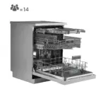 ماشین ظرفشویی جی پلاس GPlus مدل GDW-M1463S از بغل
