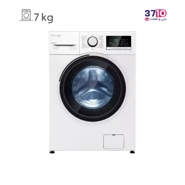 ماشین لباسشویی اسنوا SNOWA سری هارمونی اسلیم مدل SWM-71W11 از روبرو