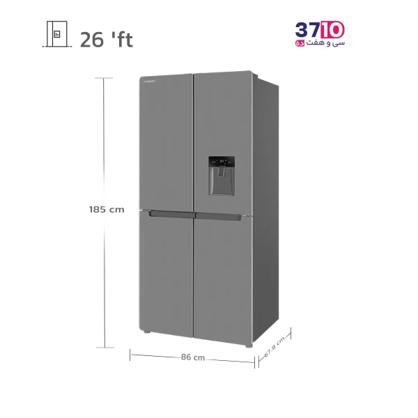 یخچال فریزر چهار درب ایکس ویژن مدل TF541-ASDرنگ استیل از از راهنما