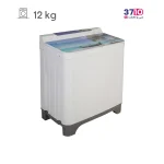 ماشین لباسشویی دوقلو ریتون مدل RWM-1402T GP.B دوازده کیلویی درب شیشه ای از بغل