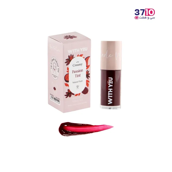 تینت مایع رنگی لب و گونه مدل c4 ویت یو مدل Passion Tint از روبرو