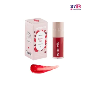 تینت مایع رنگی لب و گونه مدل c2 ویت یو مدل Rosey Tint از روبرو