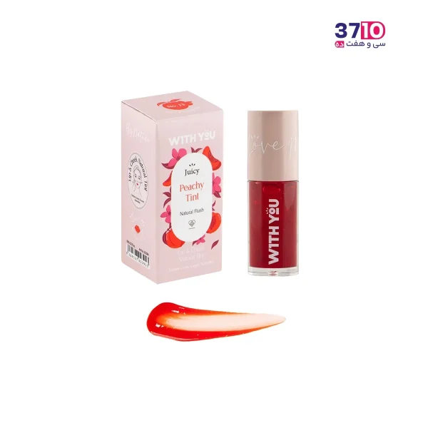 تینت مایع رنگی لب و گونه مدل J3 ویت یو مدل Peachy Tint از کل