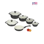 سرویس قابلمه چدن 9 پارچه عروس مدل ویکتوریا از سرویس قابلمه