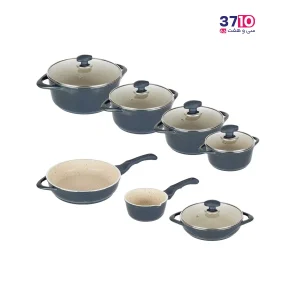 سرویس قابلمه چدن 12 پارچه عروس مدل ویکتوریا از تمام سرویس