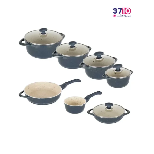 سرویس قابلمه چدن 12 پارچه عروس مدل ویکتوریا از تمام سرویس