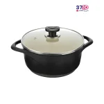 سرویس قابلمه چدن 12 پارچه عروس مدل ویکتوریا از روبرو
