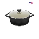 سرویس قابلمه چدن 12 پارچه عروس مدل ویکتوریا از روبرو