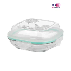 ظرف نگهدارنده شیشه‌‌ای لیمون 2.75 لیتر از روبرو