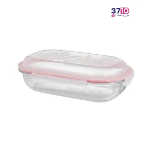 ظرف نگهدارنده شیشه‌‌ای بیضی لیمون 900 میلی‌‌لیتر از بغل