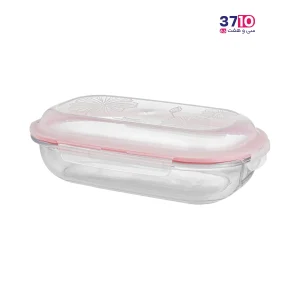 ظرف نگهدارنده شیشه‌‌ای بیضی لیمون 2.2 لیتر از روبرو