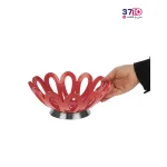 سبد میوه کوچک پایه‌‌ استیل لیمون از روبرو