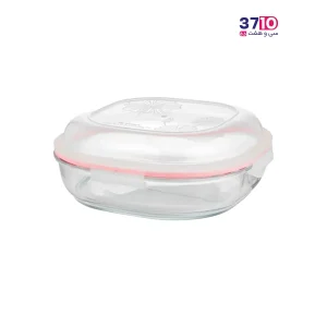 ظرف نگهدارنده شیشه‌‌ای لیمون 1.25 لیتر از روبرو