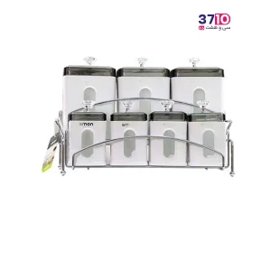 جا حبوبات و ادویه 7 پارچه لیمون از روبرو