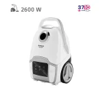 جاروبرقی کیسه ای بنس BENESS مدل 6PRO-T سفید نقره ای عکس از سه رخ