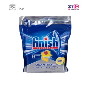 قرص ماشین ظرفشویی فینیش مدل کوانتوم 36 عددی لیمویی از روبرو