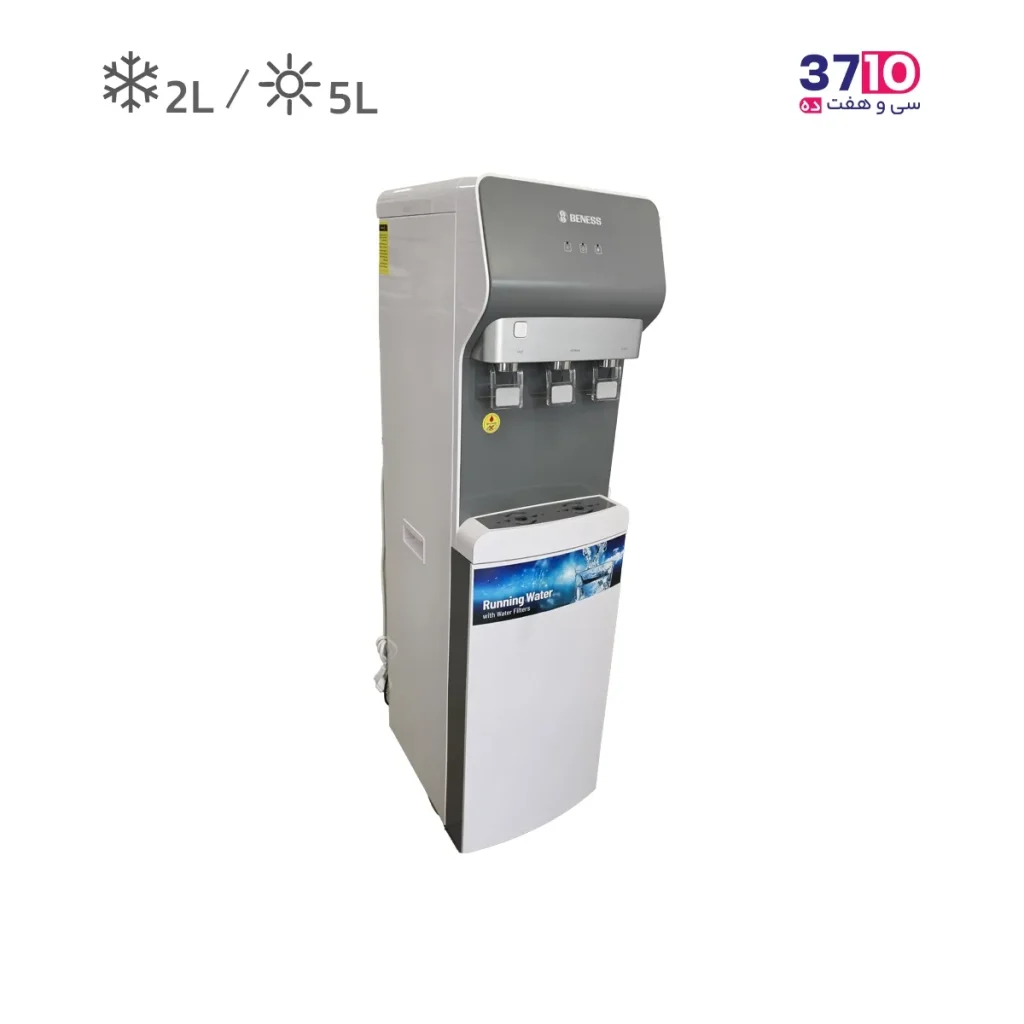 آبسردکن ایستاده بنس مدل BW-S916/G سفید پنل سیلور-عکس مایل
