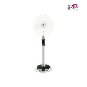 پنکه پایه بلند پارس خزر مدل FSR-SHIBA کنترل دار سفید عکس از روبرو