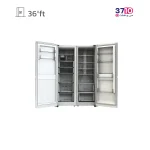 یخچال فریزر دوقلو دیپوینت Depoint مدل MASTER PRO - S نقره ای عکس با درب باز