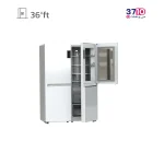 یخچال فریزر دوقلو دیپوینت Depoint مدل MASTER PRO - W سفید عکس با درب باز یخچال