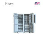 یخچال فریزر دوقلو دیپوینت Depoint مدل MASTER PRO - S نقره ای عکس با درب باز