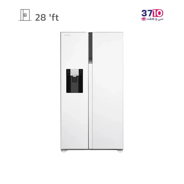 یخچال و فریزر ساید بای ساید ایکس ویژن مدل HS600-WI سفید عکس از روبرو