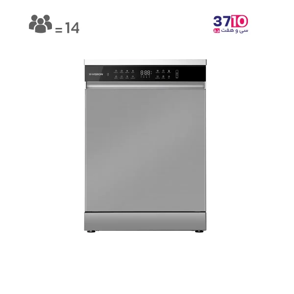 ماشین ظرفشویی ایکس ویژن مدل S150-S استیل عکس از روبرو