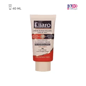 کرم ضد آفتاب کرم پودری الارو فاقد چربی SPF 30 رنگ بژ روشن -عکی اصلی