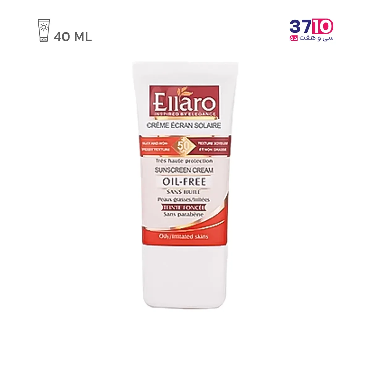 Ellaro-oil-free-sunscreen-SPF50-colorless (1) کرم ضد آفتاب فاقد چربی الارو SPF 50 بی رنگ -عکس اصلی