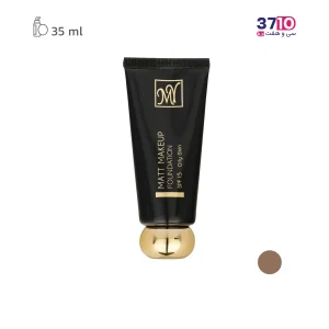 کرم پودر فاقد چربی مای سری Black Diamond مدل Matt Makeup شماره MF02 عکس از رو به رو به همراه تست رنگ