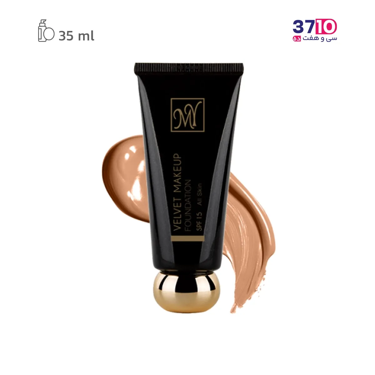 My-Black-Diamond-Series-Semi-Matte-Powder-Velvet-Makeup-Model-FS01 (5) کرم پودر نیمه مات مای سری Black Diamond مدل Velvet Makeup شماره FS01 عکس تست رنگ