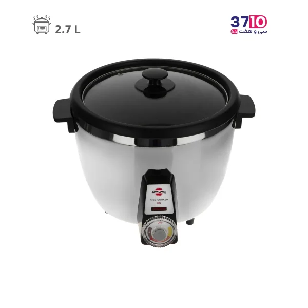 پلوپز پارس خزر مدل RC-271TS دوازده نفره استیل عکس از روبرو