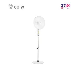 پنکه پایه بلند پارس خزر مدل ES-4010RWKAI سفید کنترل دار عکس از بغل