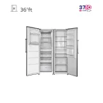 یخچال فریزر دوقلو جی پلاس مدل GRF-P2737FS/GRF-P2737LS عکس با درب باز