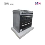 اجاق طرح فر پادیسان PADISAN مدل K905S کشودار بدنه تمام لعاب سیلور عکس از کنار