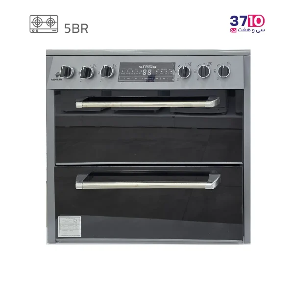 اجاق طرح فر پادیسان PADISAN مدل K905S کشودار بدنه تمام لعاب سیلور عکس از روبرو