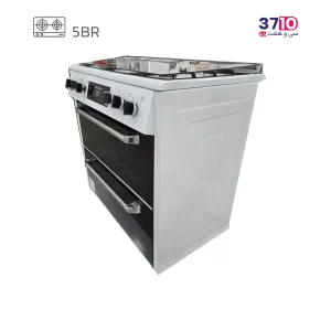 اجاق طرح فر پادیسان PADISAN مدل K905W کشودار بدنه تمام لعاب سفید عکس از کنار