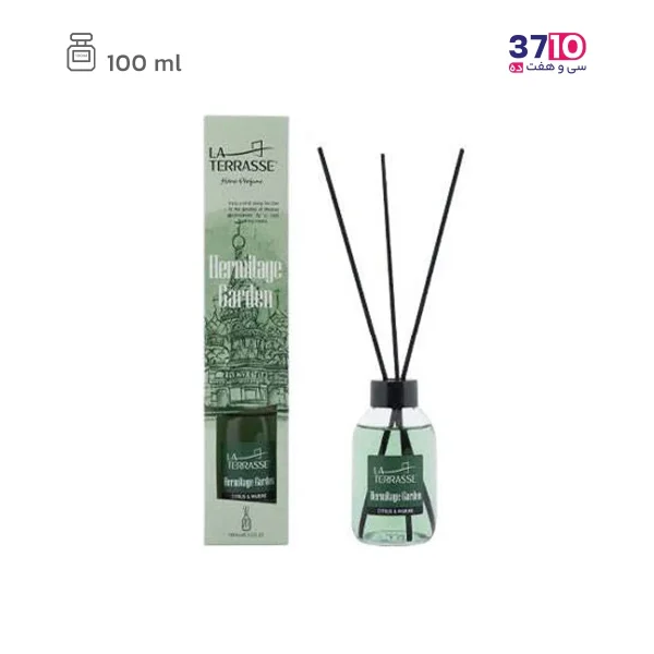 عطر خانه لاتراس مدل هرمیتاژ گاردن 100 میل رایحه طالبی عکس بازشده به همراه جعبه
