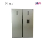 یخچال فریزر دوقلو پارس PARS مدل نوفراست بوران پلاس با ابسردکن نقره ای عکس از روبرو