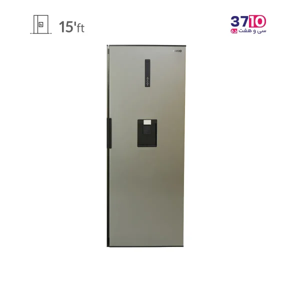 یخچال پارس PARS مدل نوفراست بوران پلاس با آبسردکن نقره ای عکس از روبرو